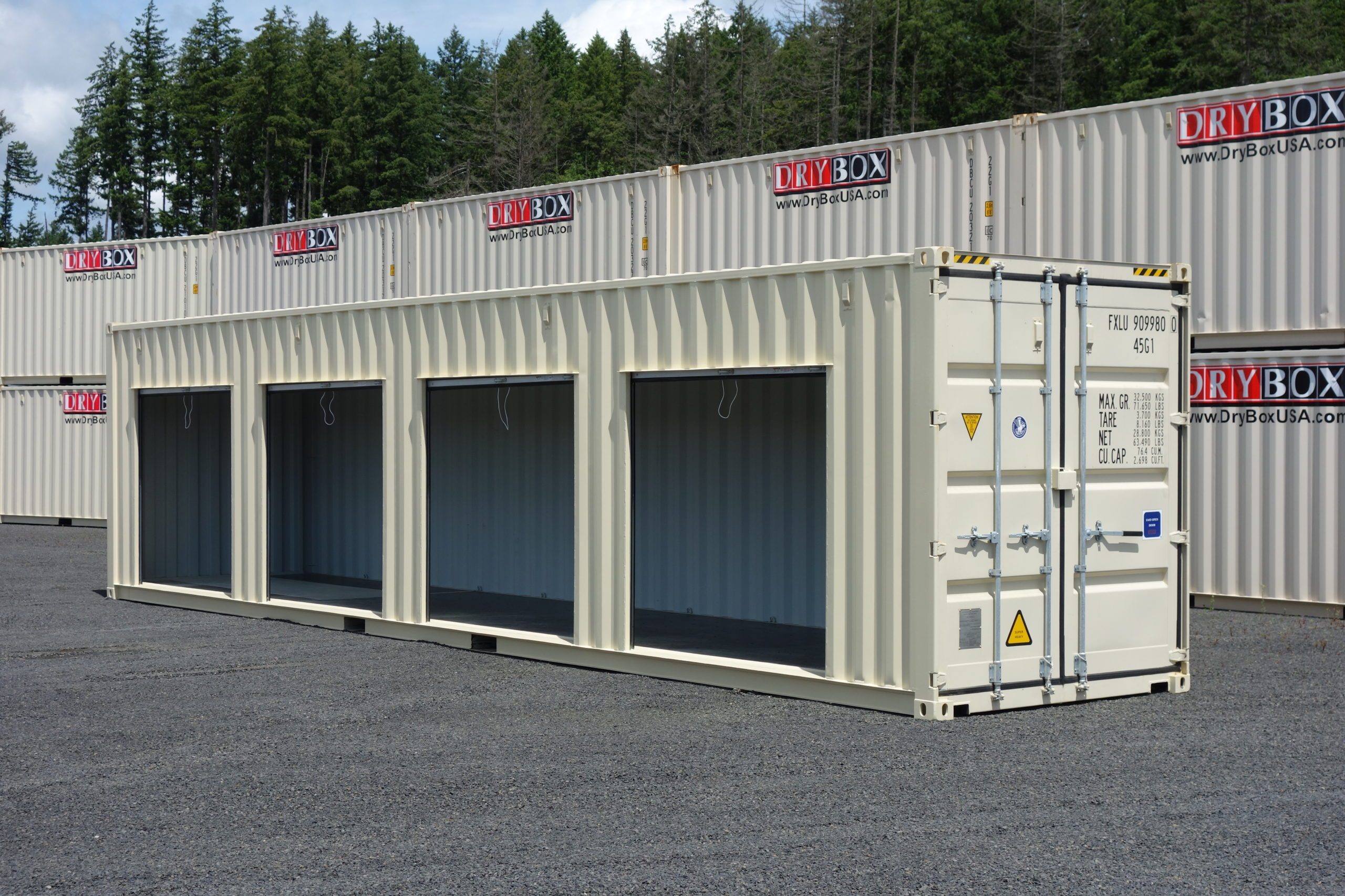 shipping container with roll up doors
