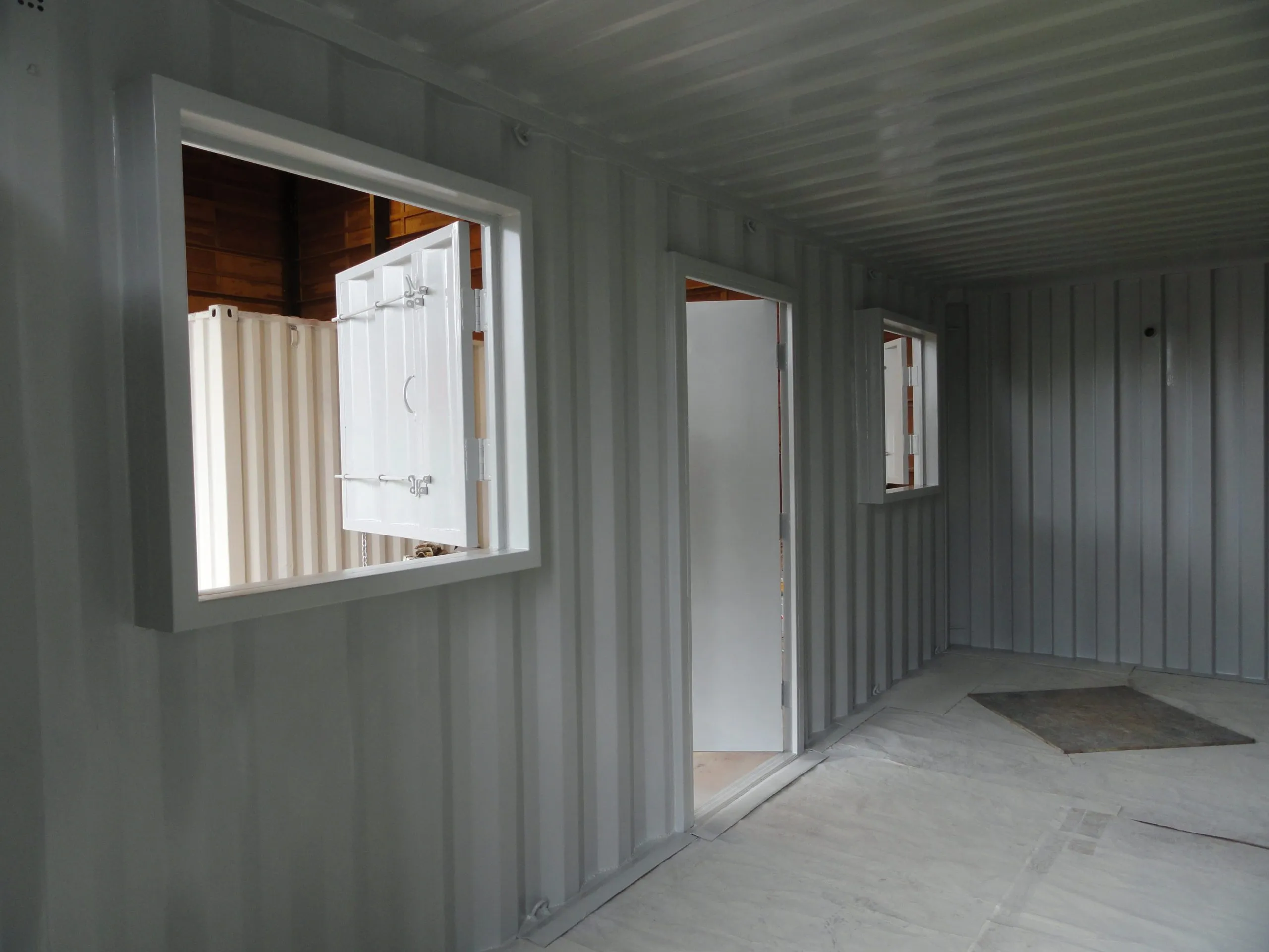 interior of shipping container
