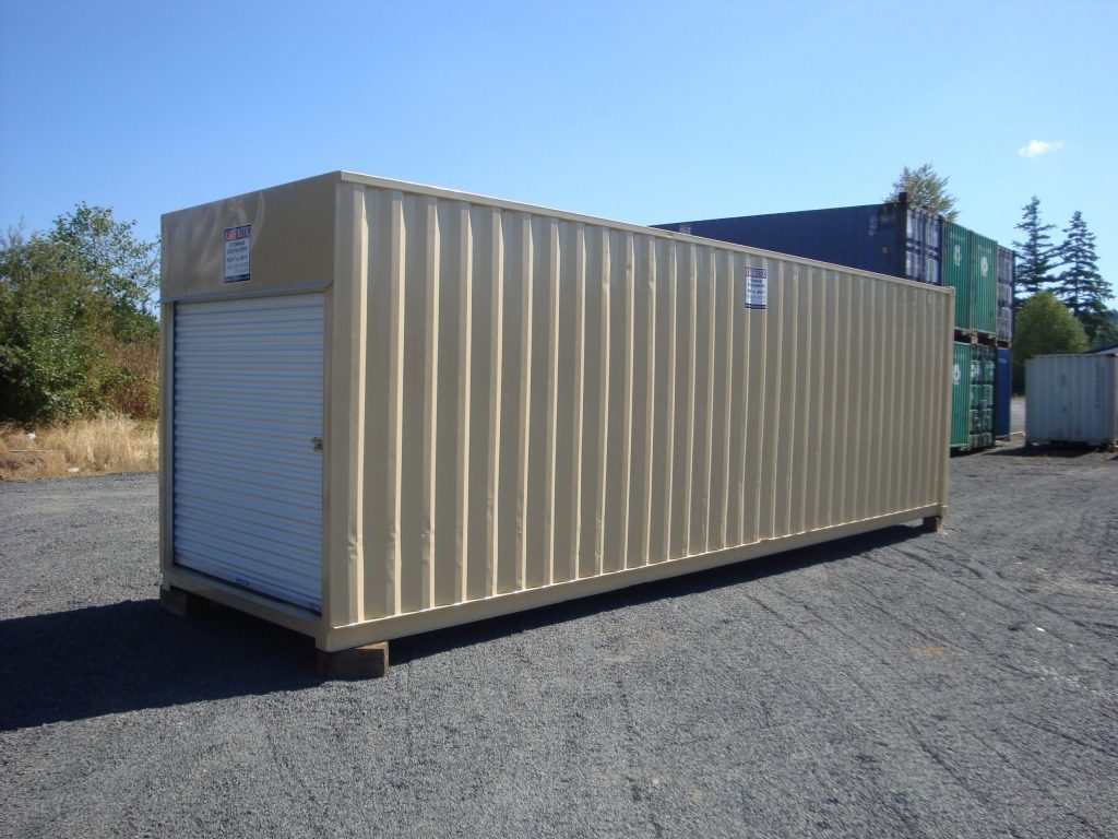 shipping container with roll up doors