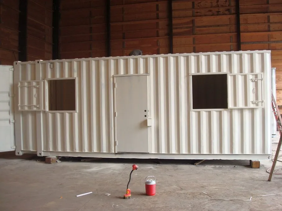 drybox shipping container with man door