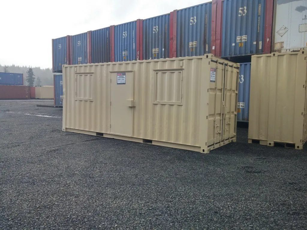 drybox shipping container with man door