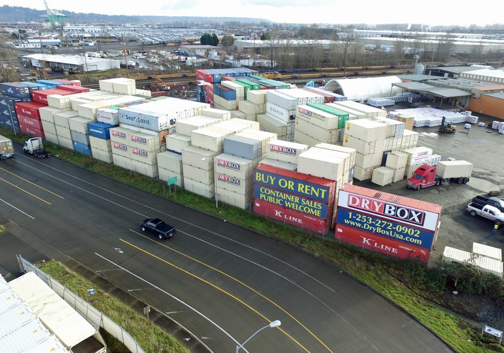 tacoma washington container yard dry box