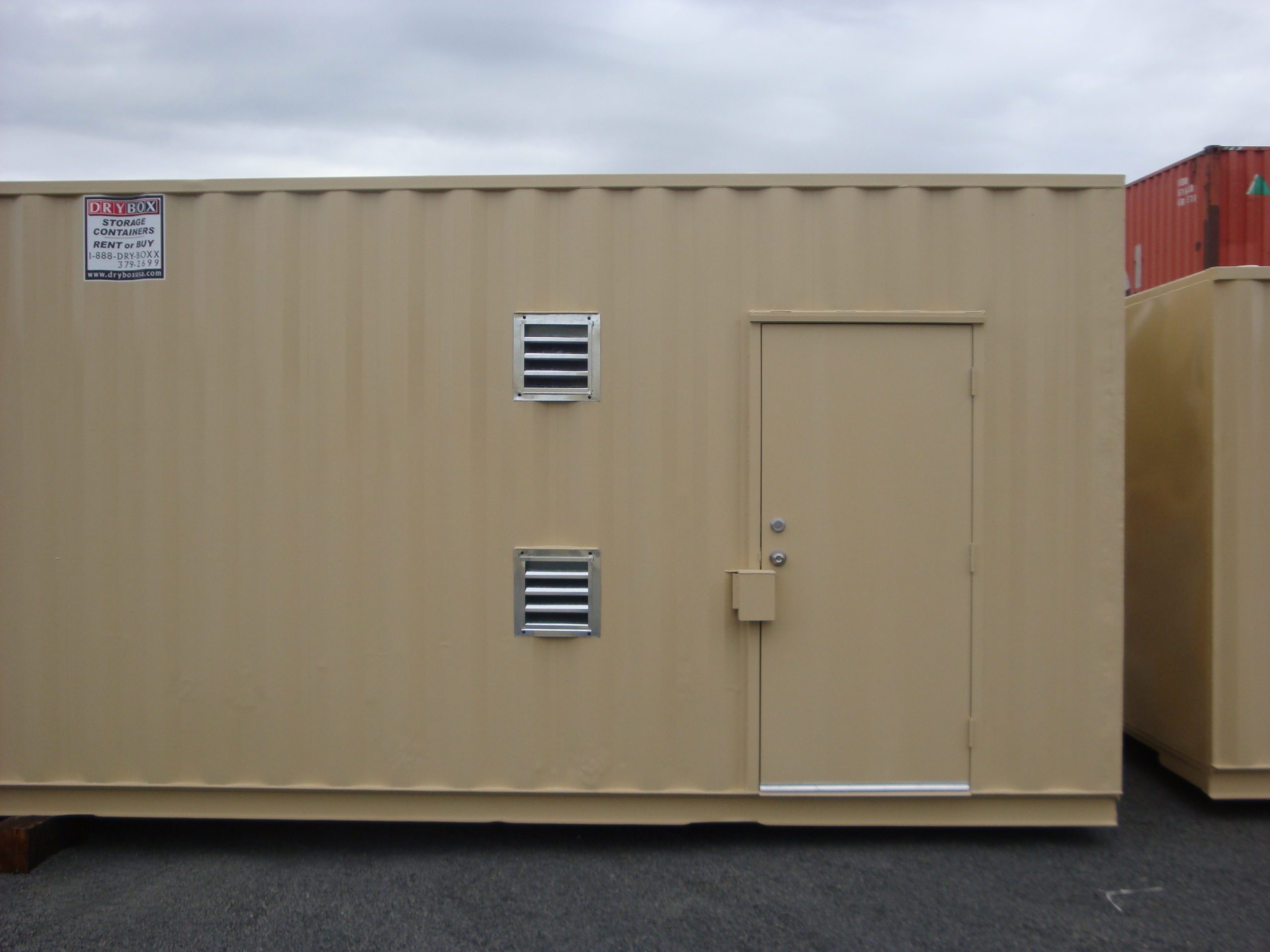 beige drybox container