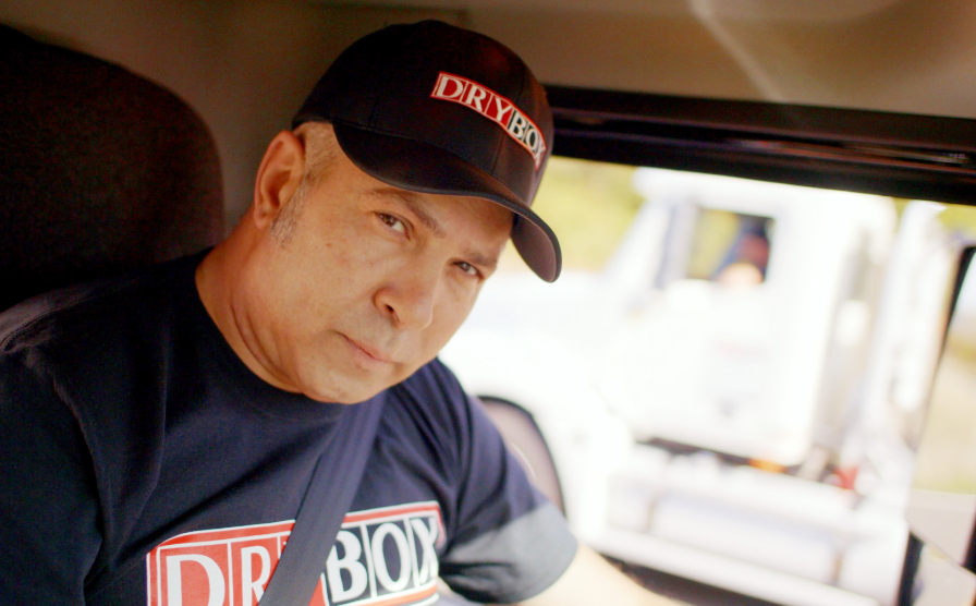 Driver sitting in truck