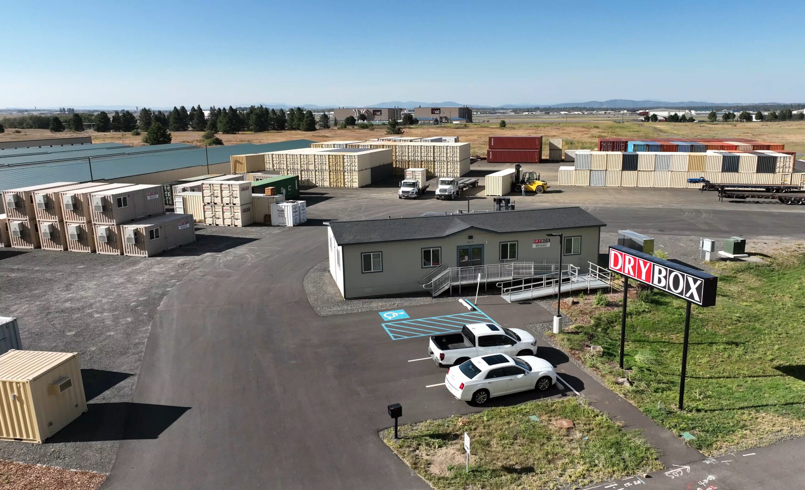 Dry Box of Spokane Yard from a Drone
