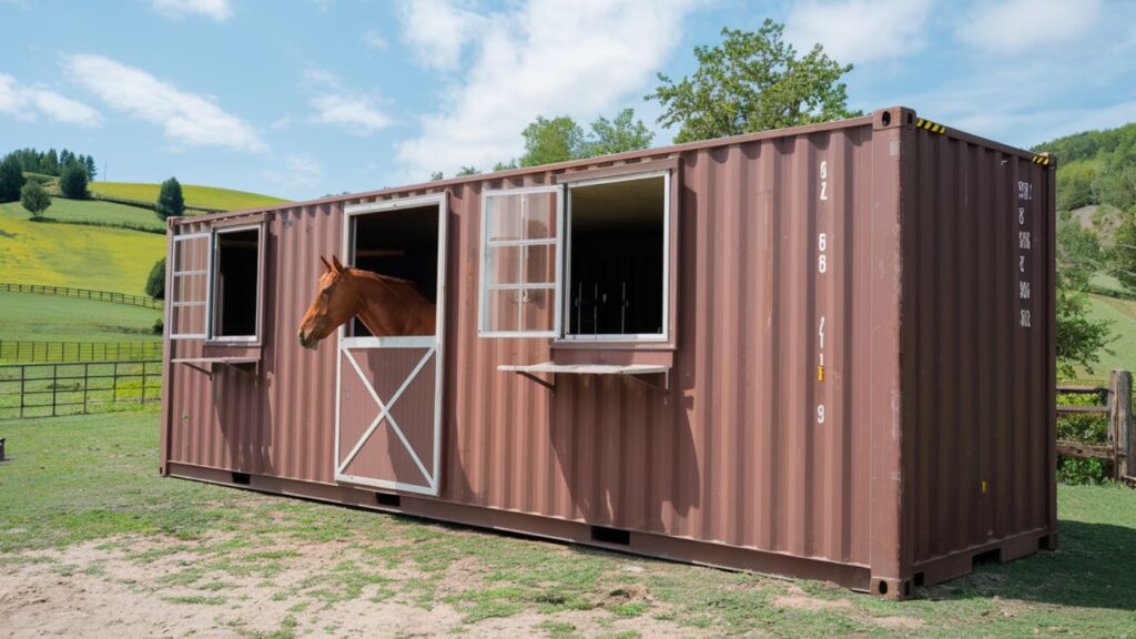container horse barn