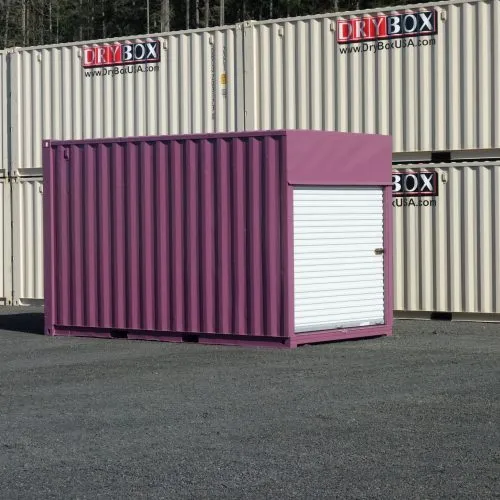 15 foot shipping container with a roll up door