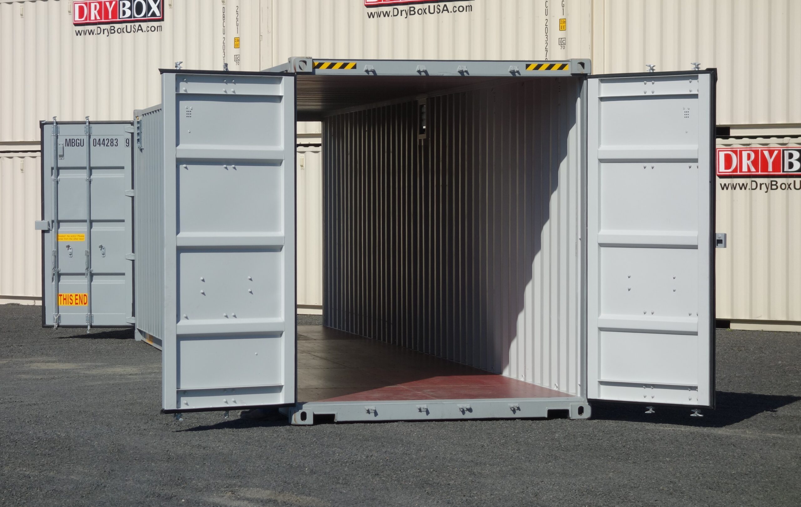 40 foot gray double door shipping container