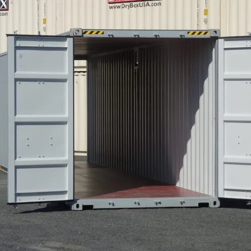 40 foot gray double door shipping container