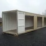 40ft Modified Shipping Container 2 drybox container roll up doors