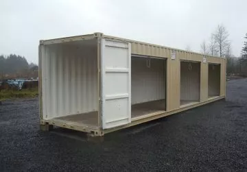 40ft Modified Shipping Container 5 drybox container roll up doors
