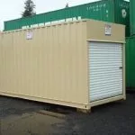 22ft Used Modified Container 2 drybox container roll up doors