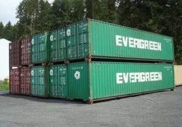 40ft Used High Cube Container 4 used 40 evergreen shipping containers stacked