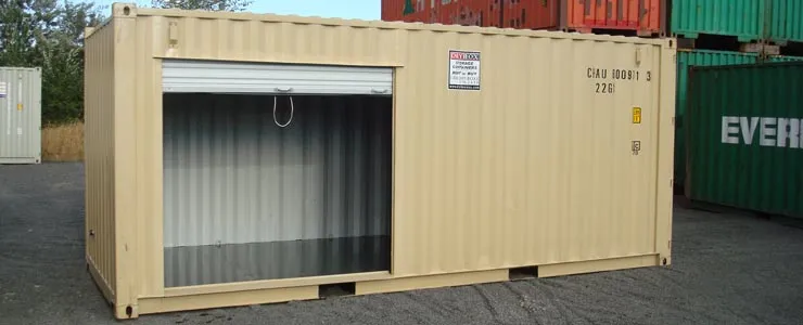 roll door on shipping container