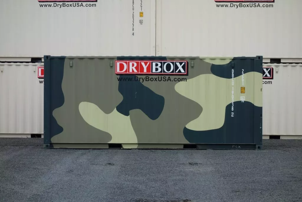 camo drybox shipping container