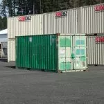 green drybox shipping container