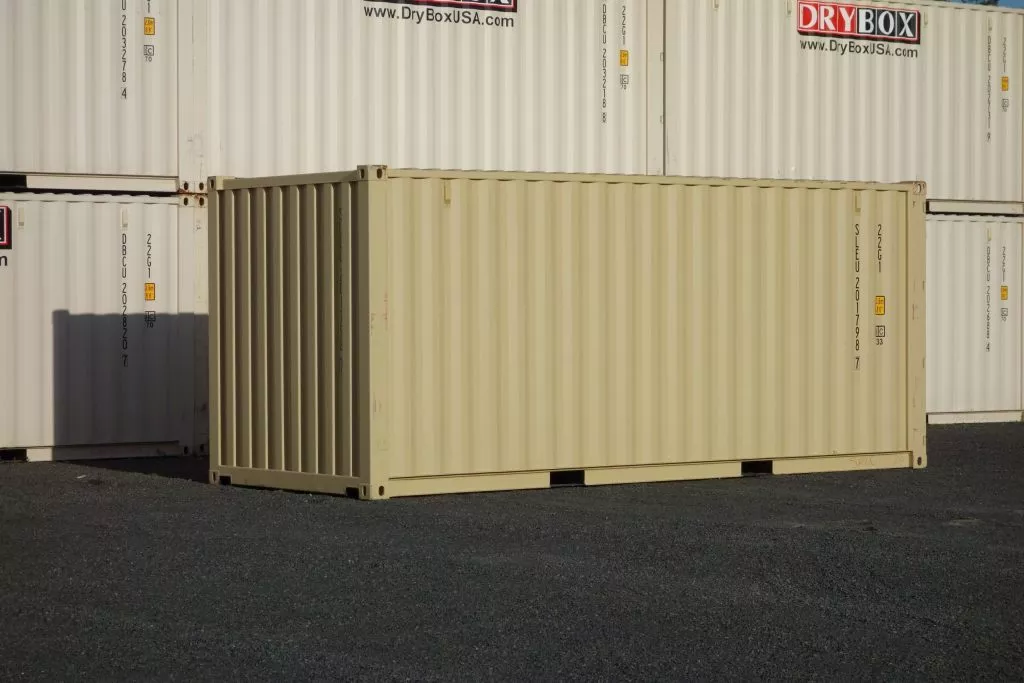 tan shipping container