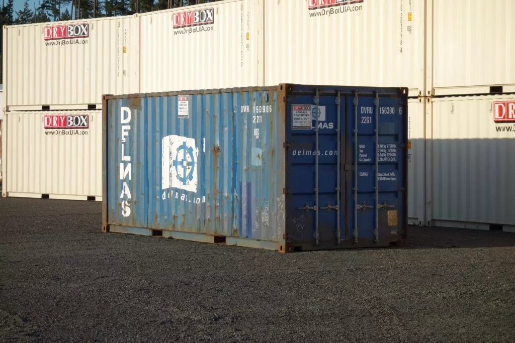 20ft Used Shipping Container : WWT 1 blue shipping container