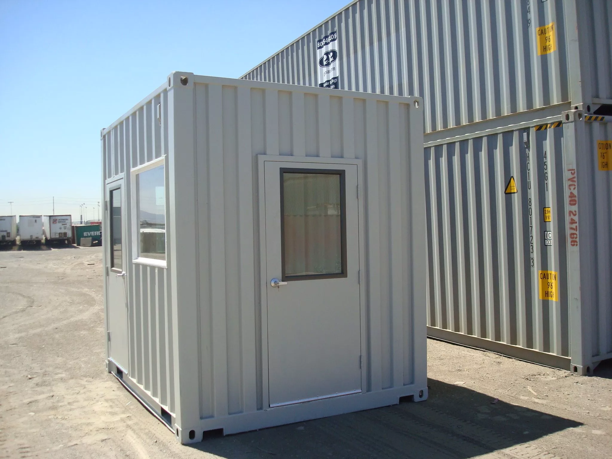 10 foot shipping container with man door office