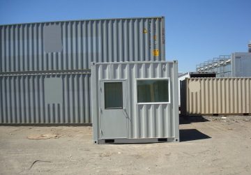 10 foot shipping container with man door office