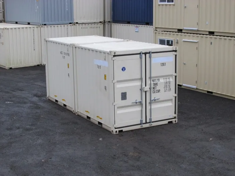 12ft shipping container with a lock box