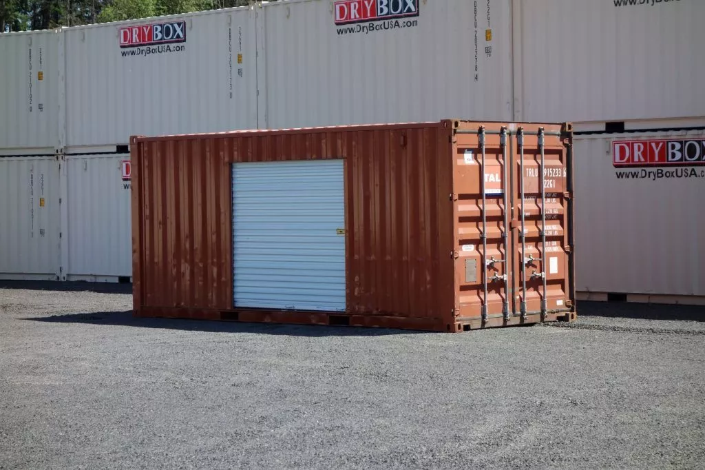 20ft modified storage container with Roll up door 1 shipping container with roll up doors
