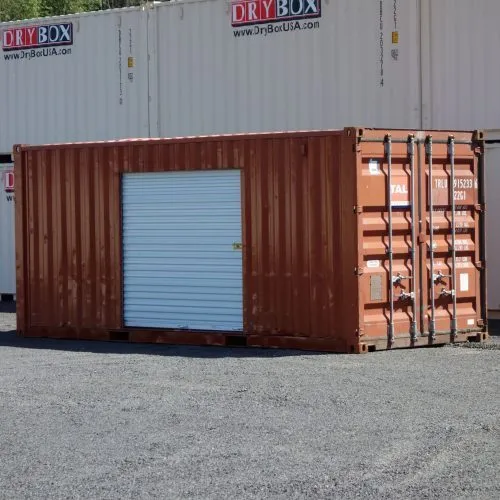 shipping container with roll up doors