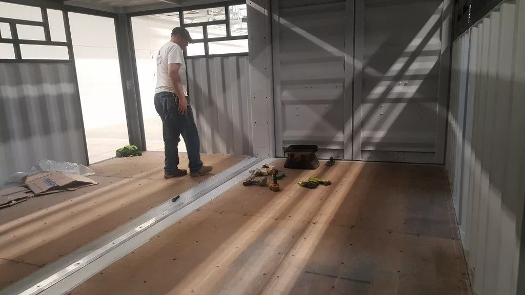 dry box shipping containers being built