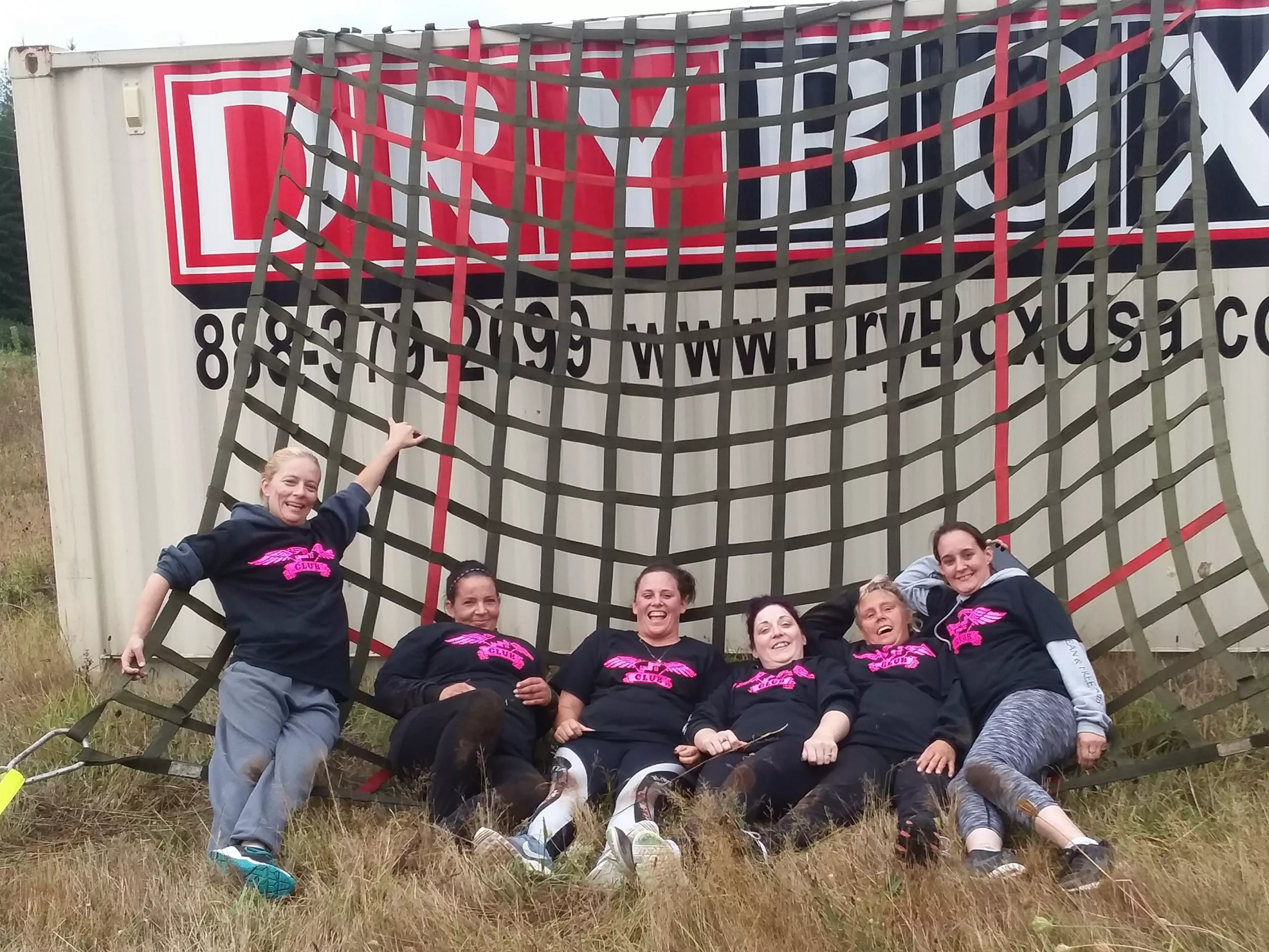 drybox team in front of net