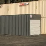 24ft High Cube Custom Storage Container with Roll Door 2 shipping container with roll up doors