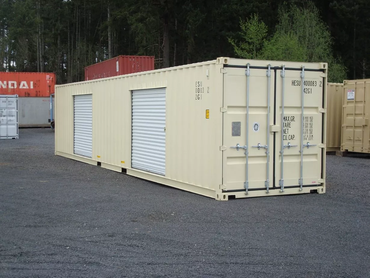 shipping container with roll up doors