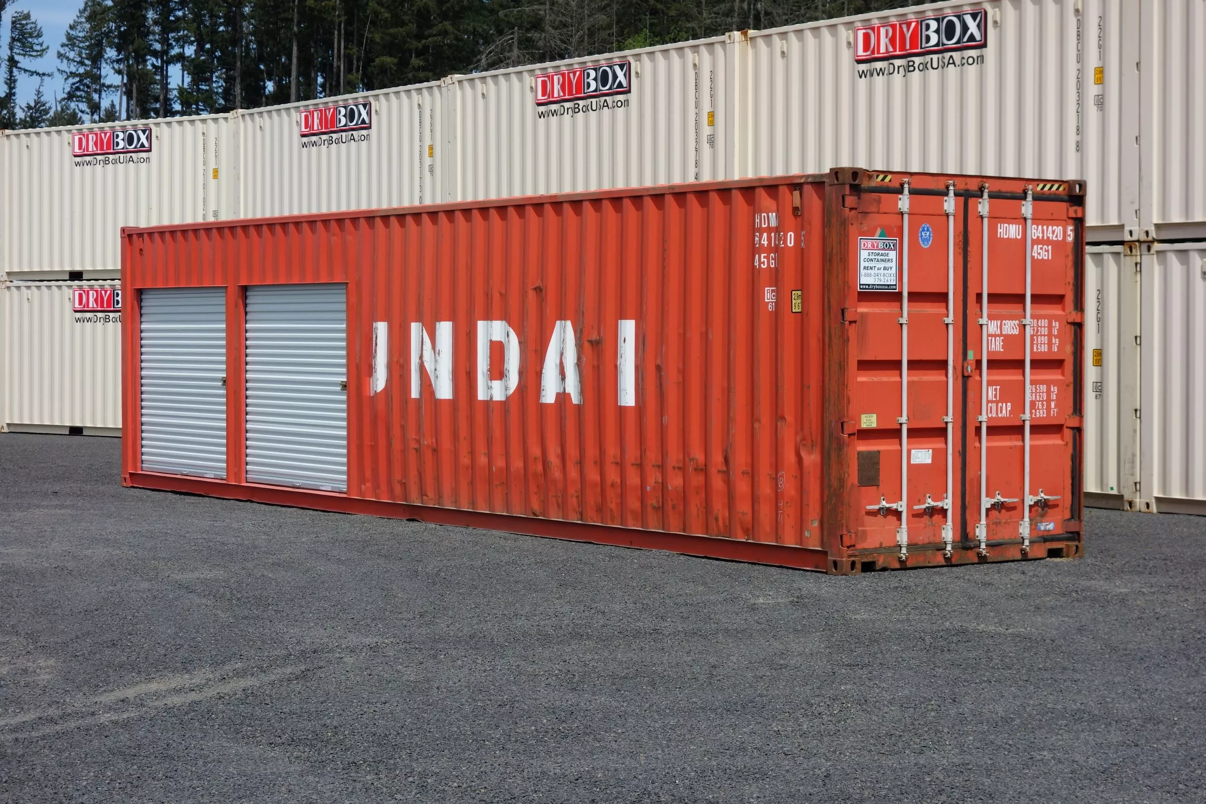 shipping container with roll up doors