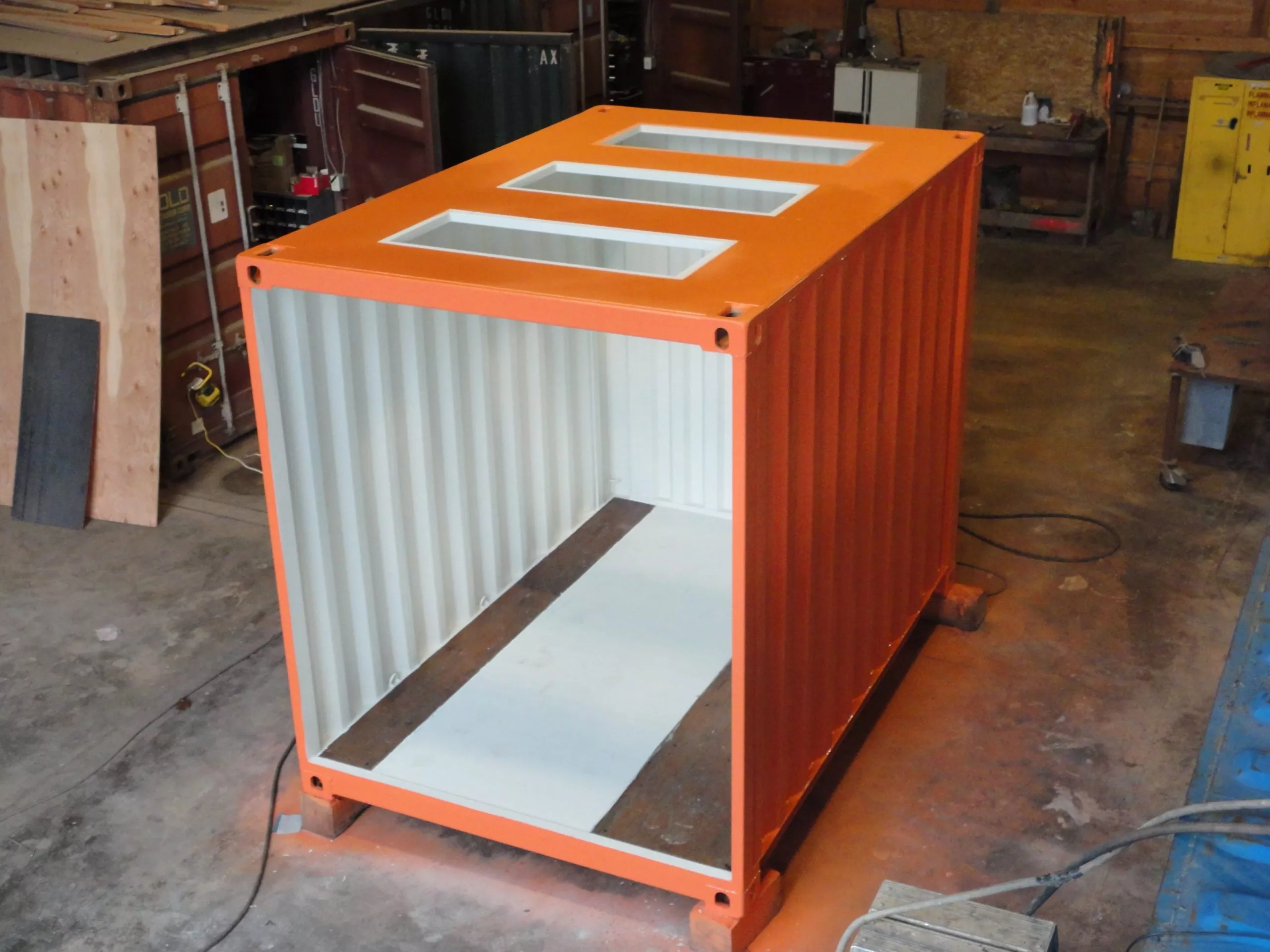 drybox orange shipping container