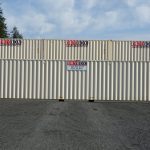 drybox stacked beige shipping containers