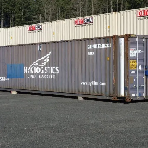 drybox stacked beige shipping containers