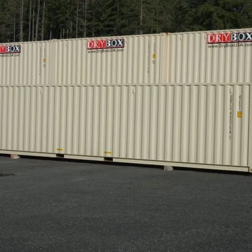 drybox stacked beige shipping containers