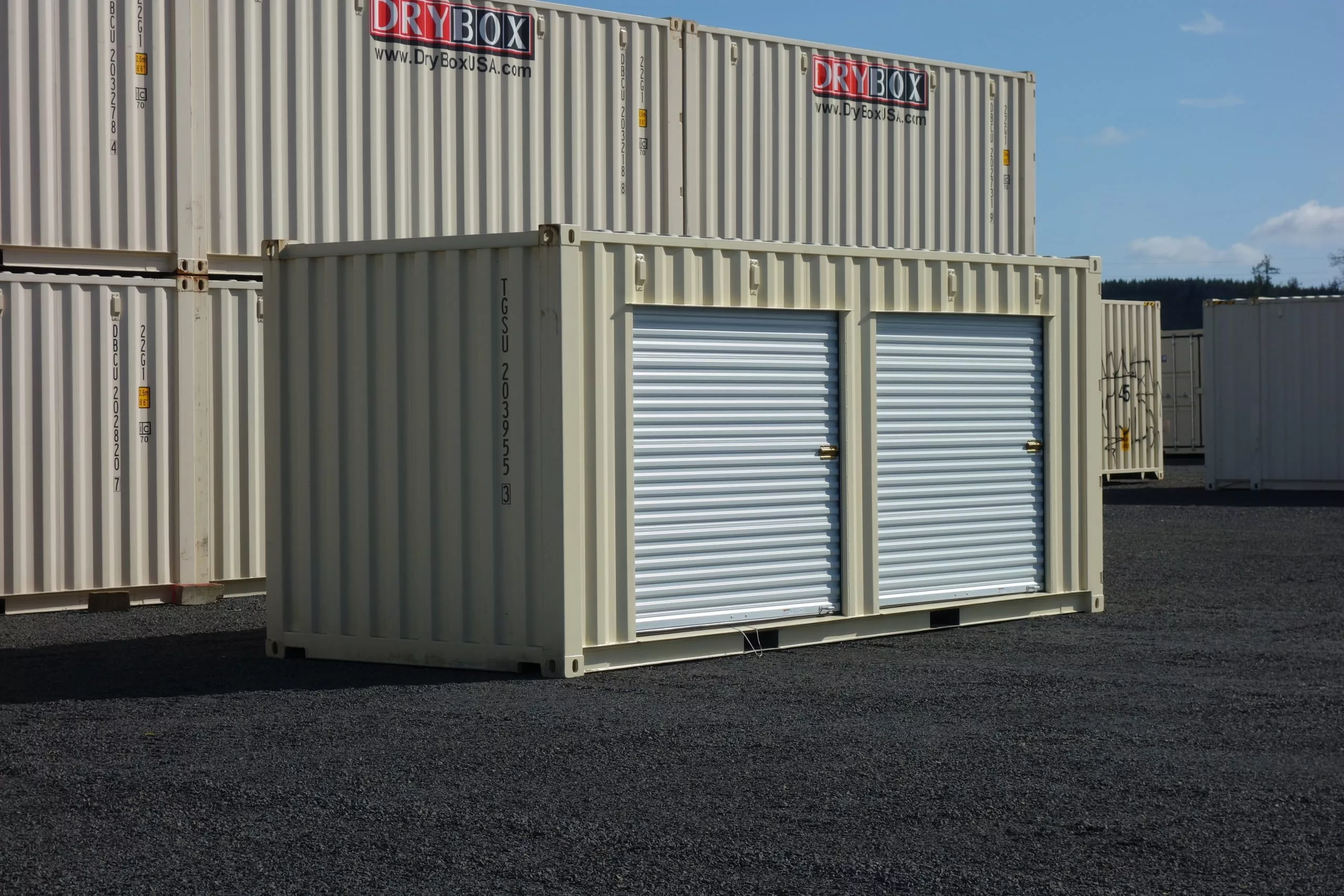 shipping container with roll up doors