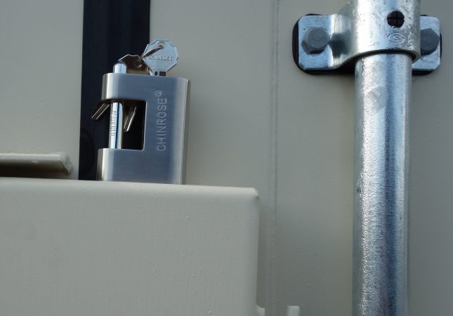 lock box on shipping container