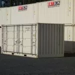 beige shipping containers drybox