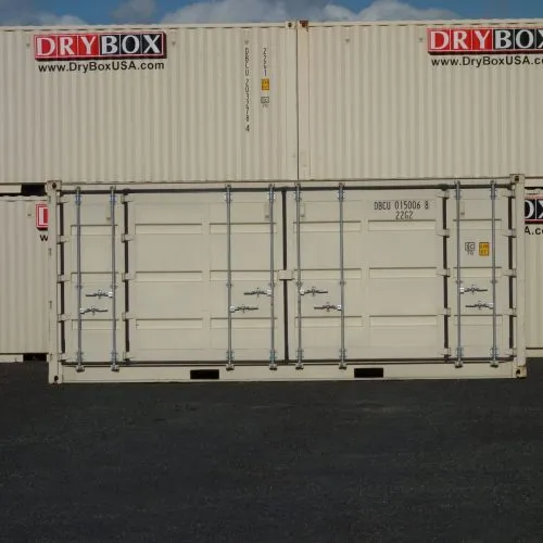 beige shipping containers drybox