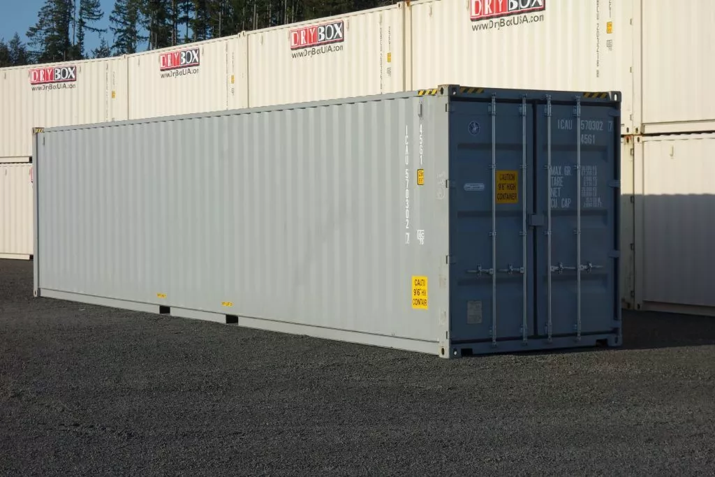 gray shipping container