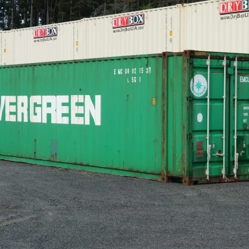 evergreen green shipping container