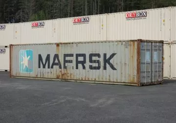 40ft Used Shipping Container (WWT Condition) 4 drybox stacked beige shipping containers