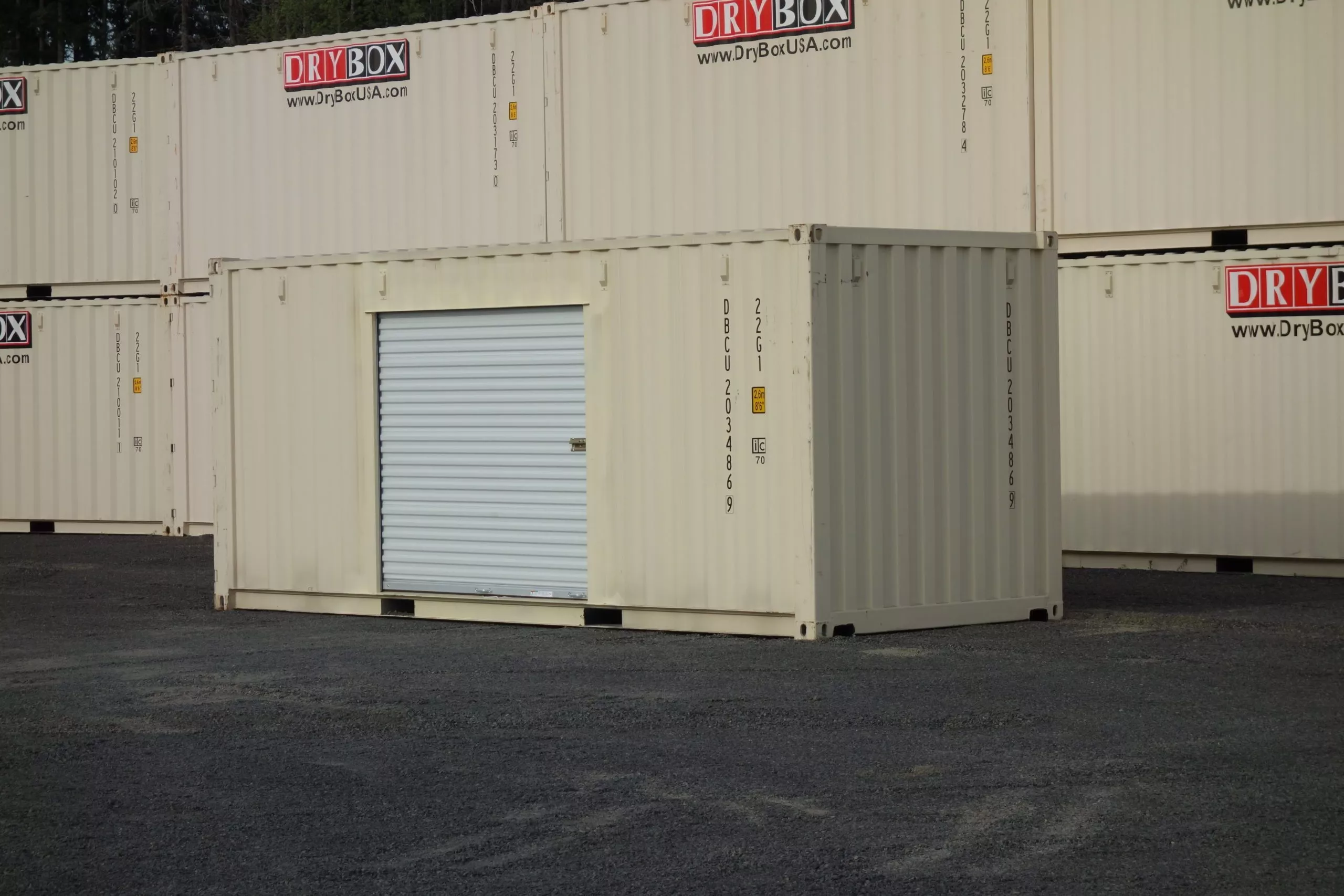 shipping container with roll up doors