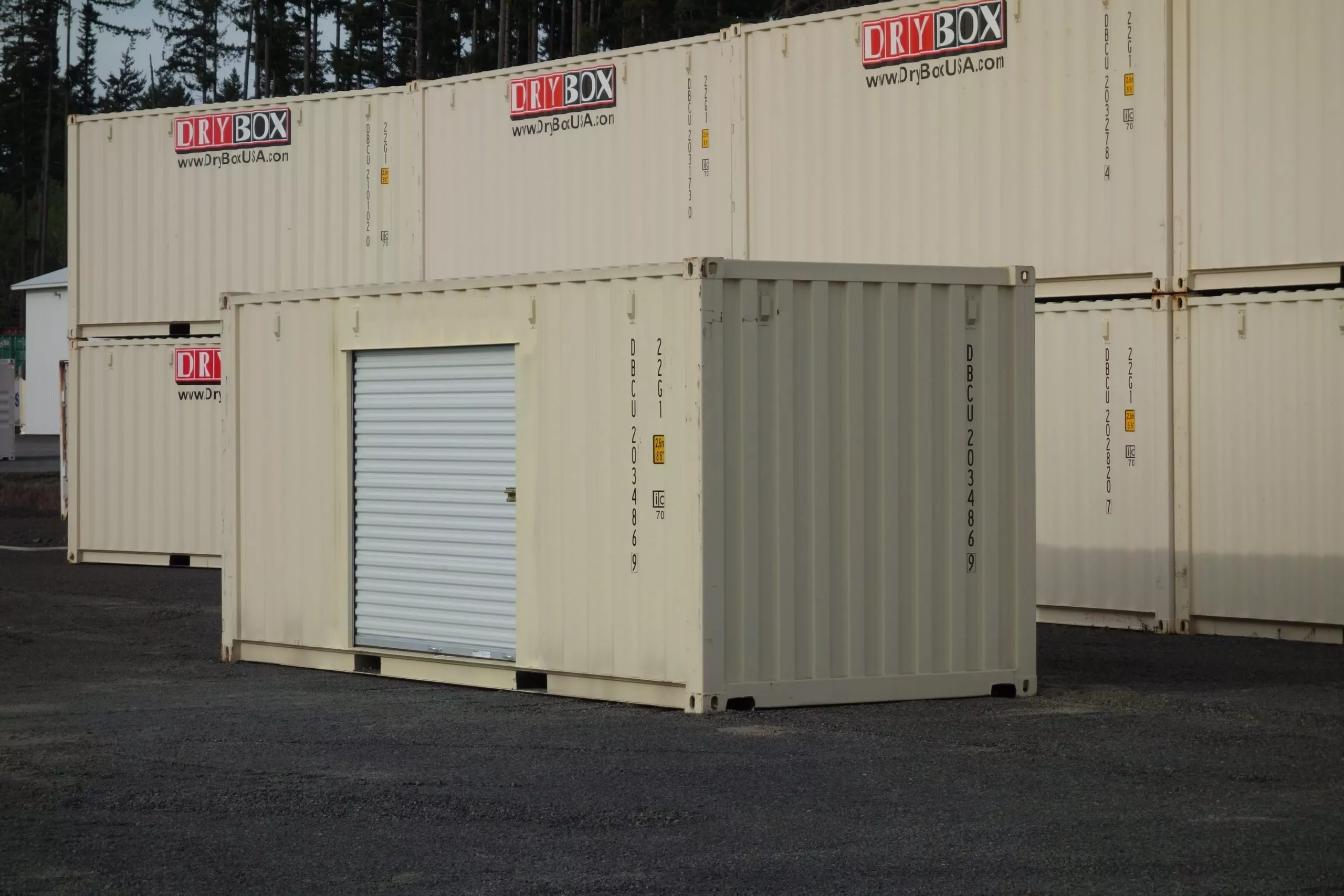 shipping container with roll up doors
