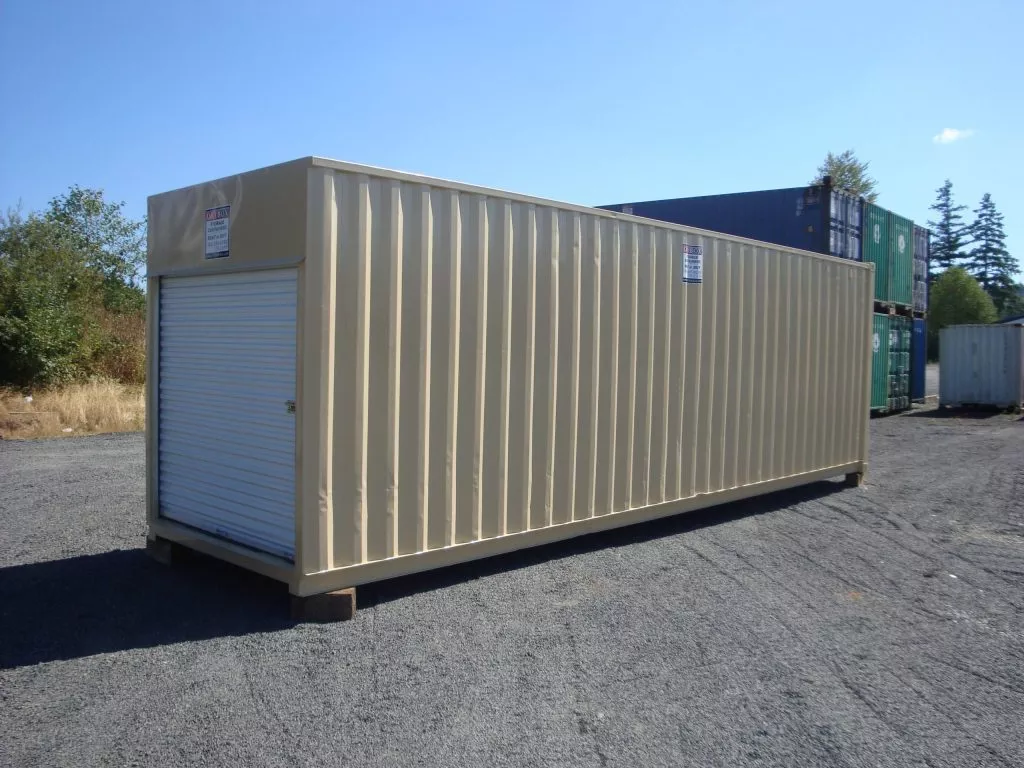 30ft Custom Storage container with Roll door 1 shipping container with roll up doors