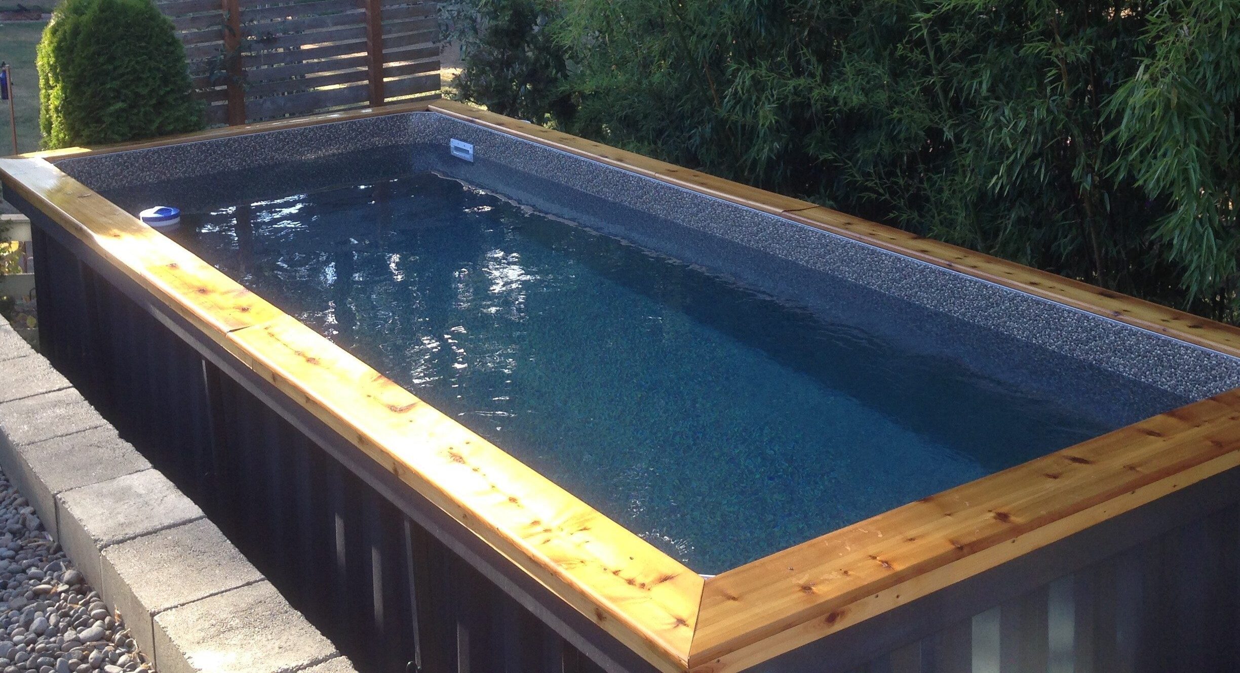 turning shipping container into a pool