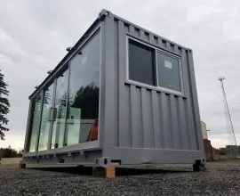 shipping container turned into a pop up store