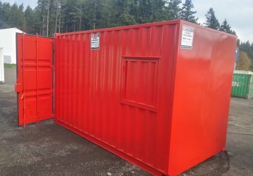 red 15ft dry box shipping container