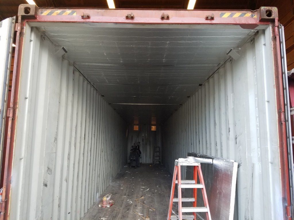interior insulation for shipping containers